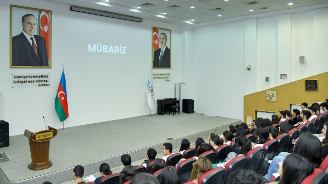 BMU-da “Mübariz” filminin təqdimatı keçirilib - FOTOLAR