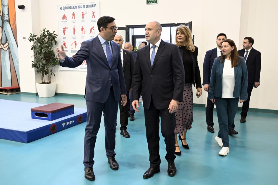 Bolqarıstan Prezidenti və xanımı Milli Gimnastika Arenası ilə tanış oldular - FOTOLAR