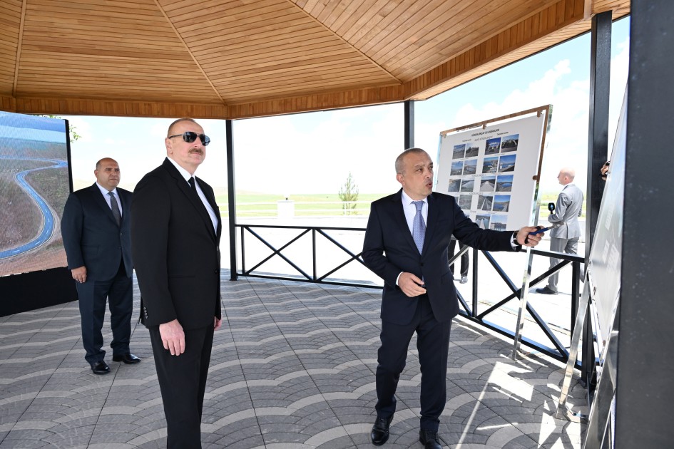 İlham Əliyev Köndələnçay su anbarları kompleksinin açılışında - FOTOLAR (YENİLƏNİB)