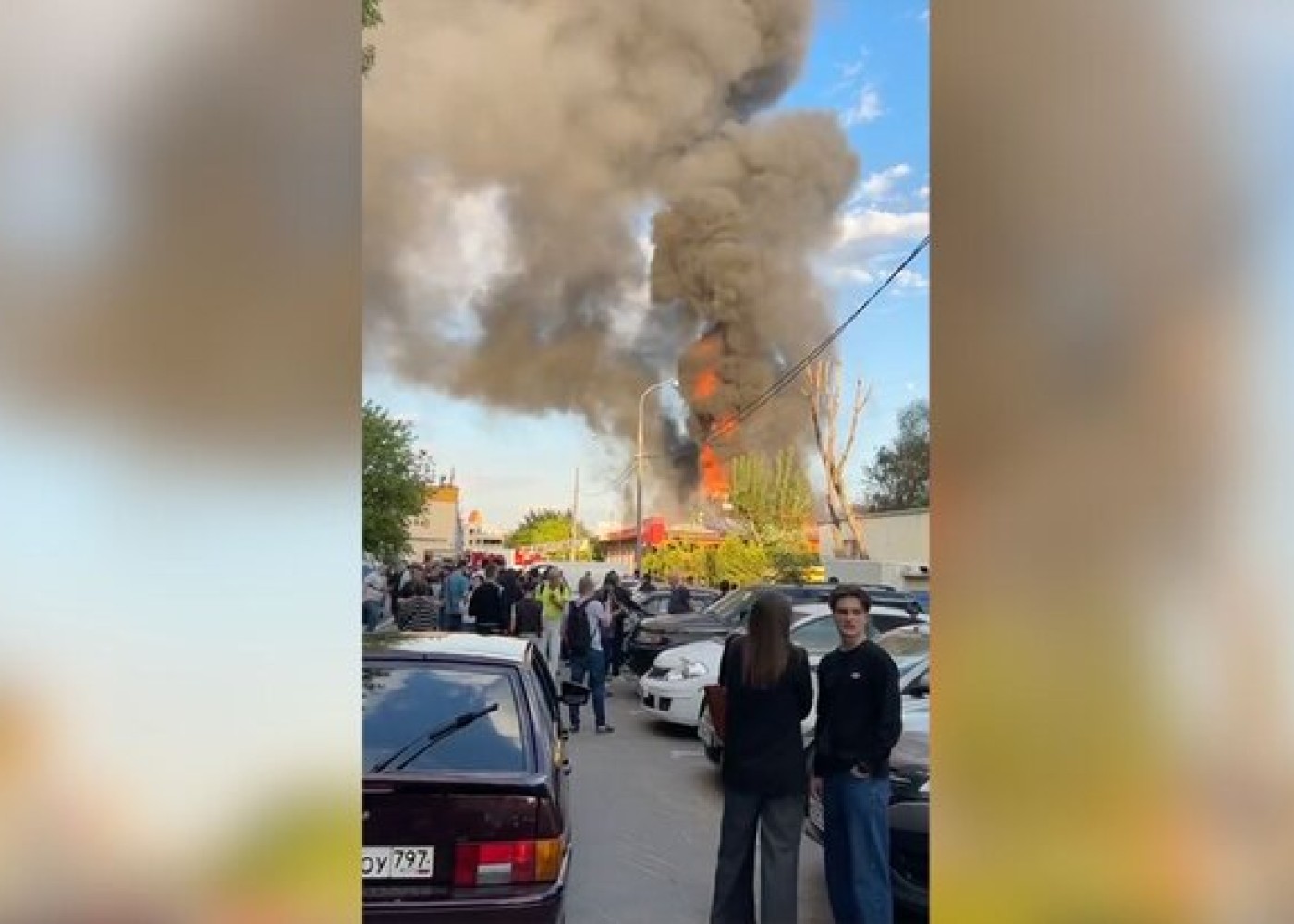 Moskvada azərbaycanlıların restoranı yandı- VİDEO