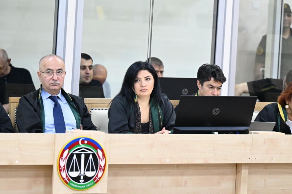 Ermənistan vətəndaşlarının məhkəməsi prokurorların çıxışları ilə davam etdirilib - FOTOLAR