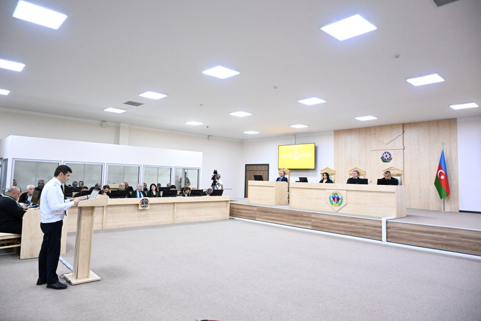 Ermənistan vətəndaşlarının məhkəməsi prokurorların çıxışları ilə davam etdirilib - FOTOLAR