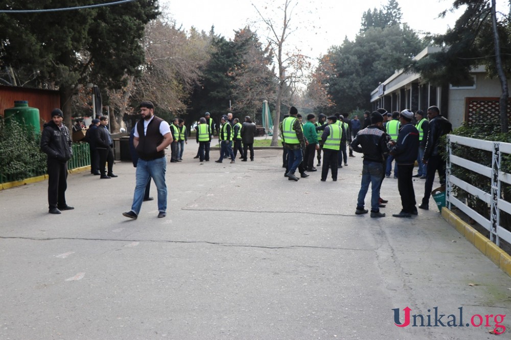 "Atatürk" parkında yenidənqurma işlərinə başlanıldı - FOTOLAR