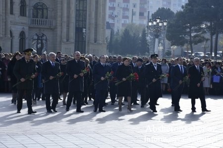 Abşeronda Heydər Əliyevin anım günü qeyd edildi - FOTO