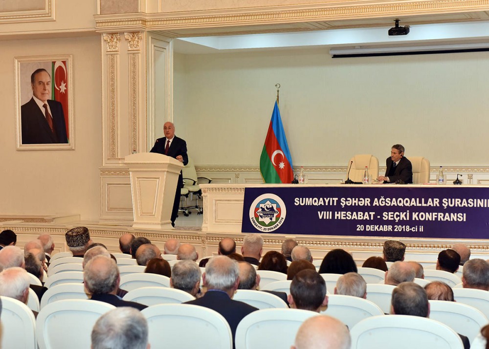 Sumqayıt şəhər Ağsaqqallar Şurasının konfransı keçirilib - FOTOLAR