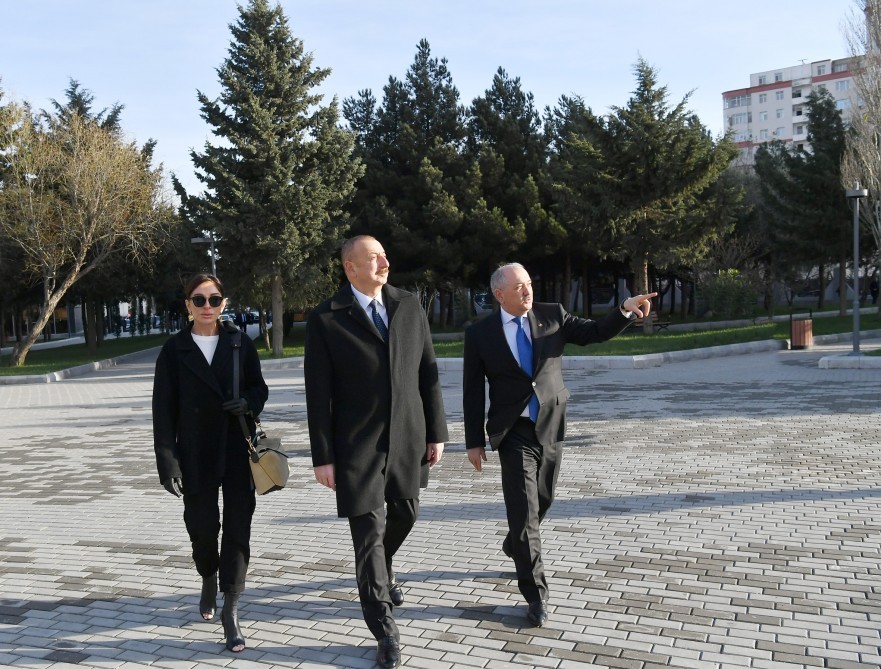 Prezident və birinci xanım  istirahət parkında - FOTOLAR