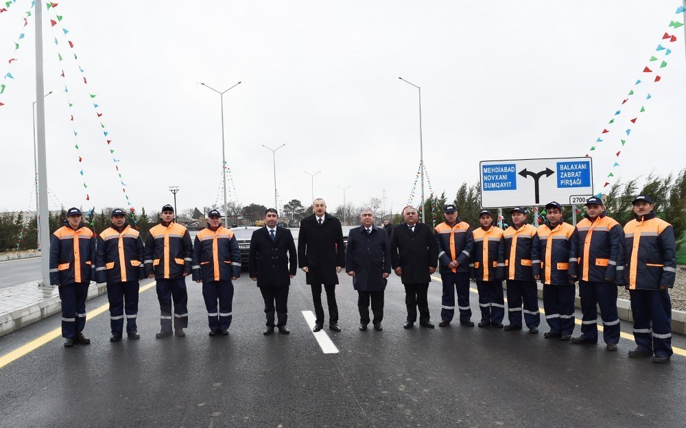 İlham Əliyev yeni yolun açılışında - FOTOLAR-YENİLƏNİB