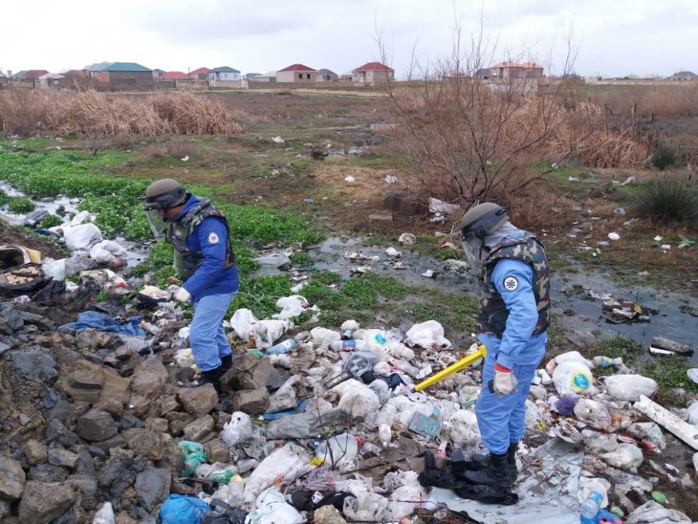 704 partlamamış hərbi sursat aşkarlandı - Kürdəxanıda  (FOTO)