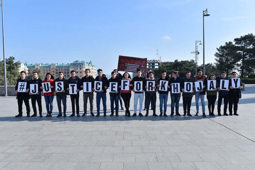 Sumqayıtda Xocalı yürüşü - FOTO