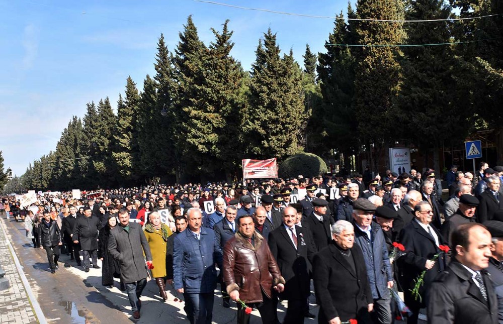 Sumqayıtda Xocalı yürüşü - FOTO