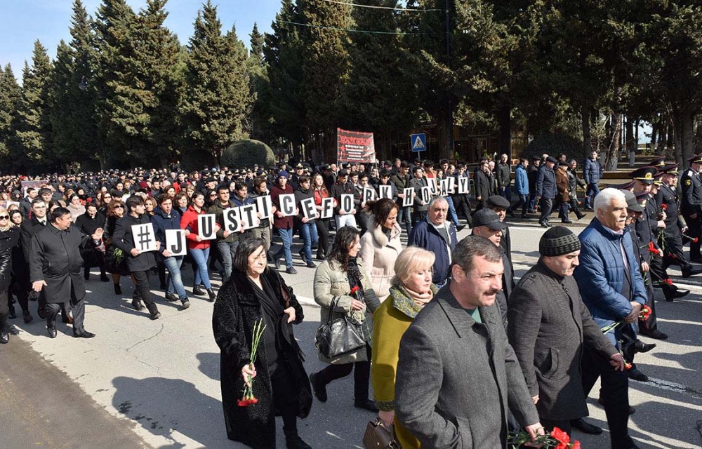 Sumqayıtda Xocalı yürüşü - FOTO