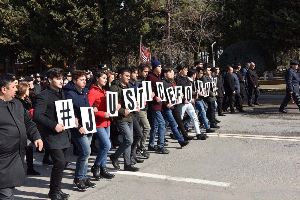 Sumqayıtda Xocalı yürüşü - FOTO