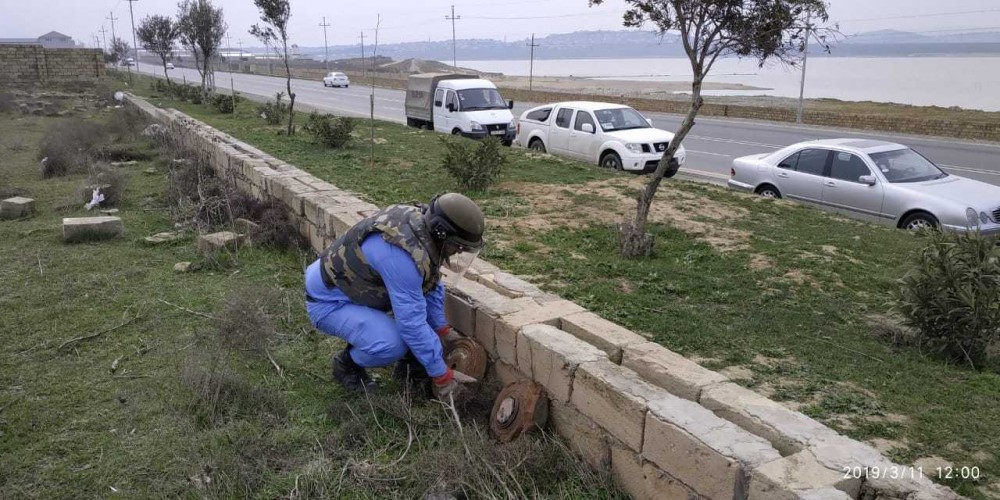 Abşeronda 2 tank əleyhinə mina tapıldı - FOTO