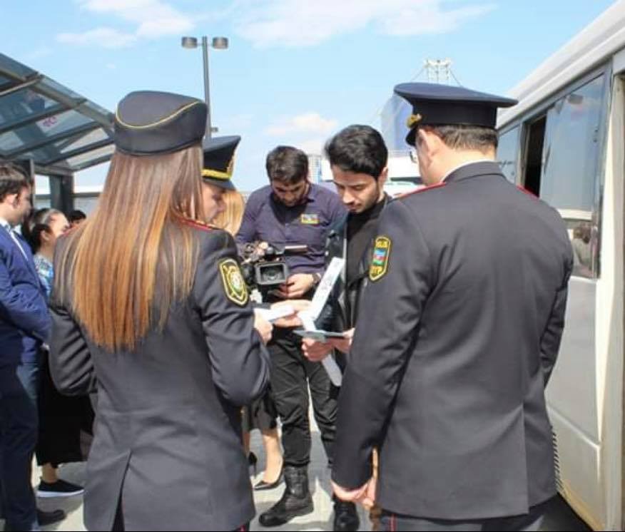 Yol polisi və Avtovağzal birgə maarifləndirici tədbir keçirdi - FOTO