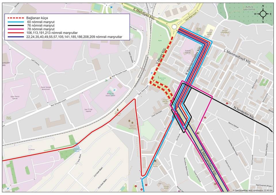 Bu marşrutun hərəkət sxemi dəyişdirildi - SXEM