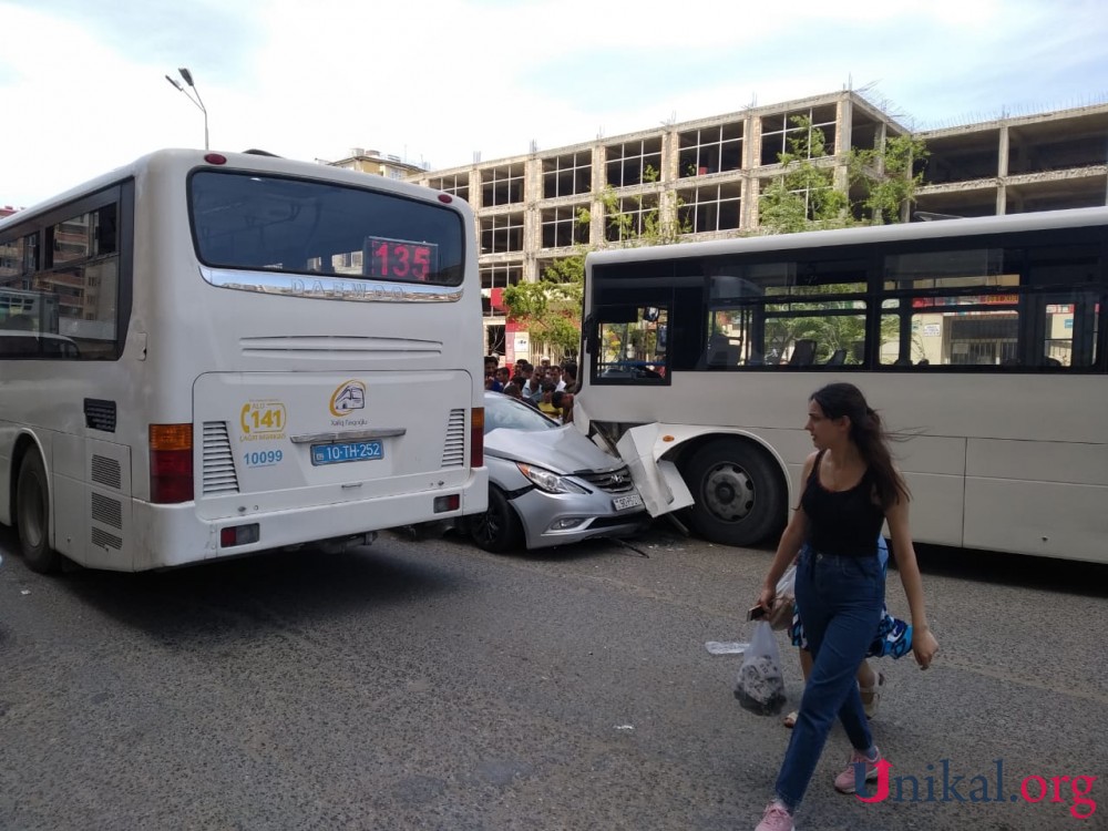 "Xalıq Faiqoğlu"ya məxsus sərnişin avtobusu qəzaya düşdü - FOTOLAR