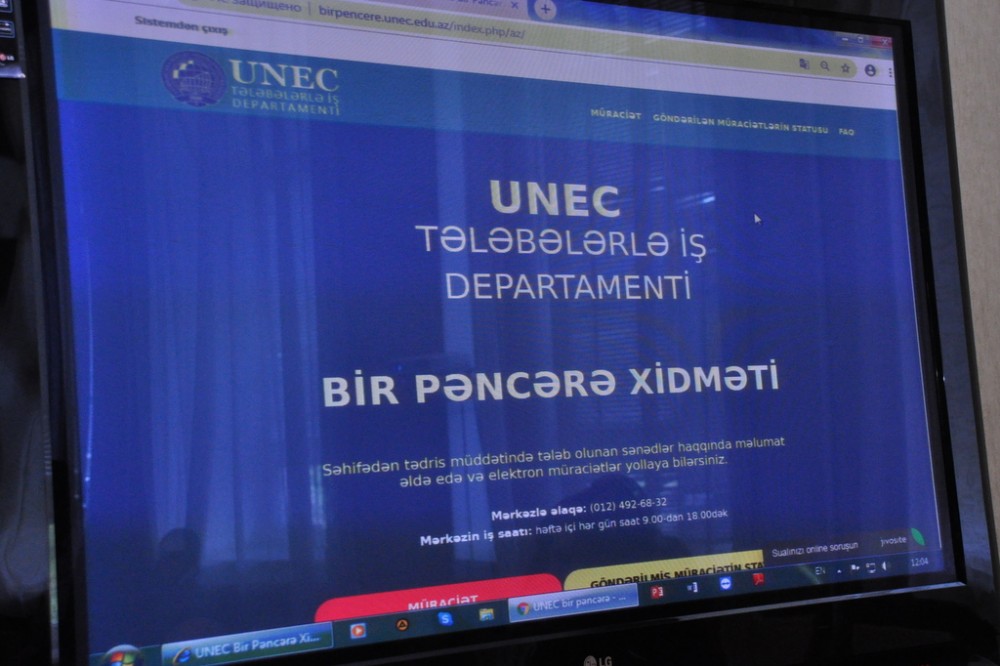 UNEC tələbələrinə innovativ və operativ xidmət: Bir pəncərə sistemi