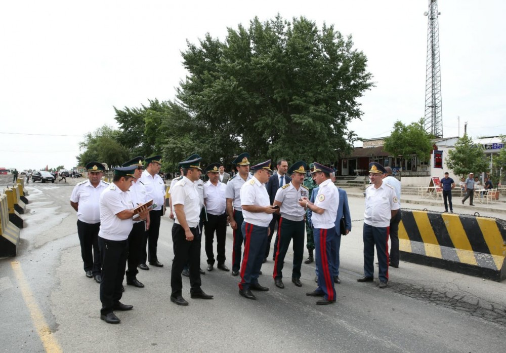 Generallar və Saleh Məmmədov “Samur” postunda - FOTOLAR