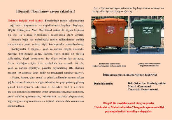 Mənzillərə paketlər pulsuz paylanacaq 