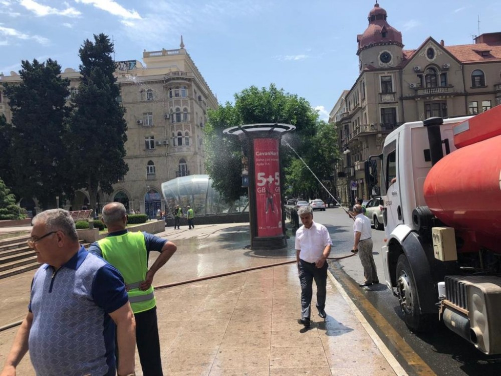 Bakı meriyası hərəkətə keçdi - Bu obyektlər dezinfeksiya olundu