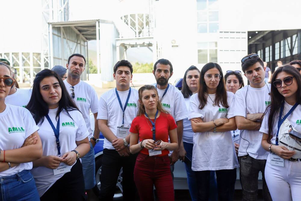 Gənclər Toxum Emalı Zavodunun fəaliyyəti ilə tanış oldu - FOTO