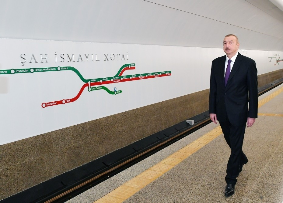 Prezident “Xətai” metrostansiyasının açılışında - FOTOLAR-YENİLƏNİB