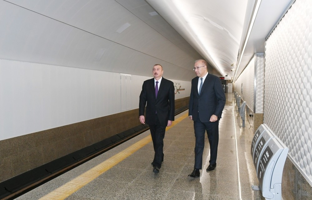 Prezident “Xətai” metrostansiyasının açılışında - FOTOLAR-YENİLƏNİB