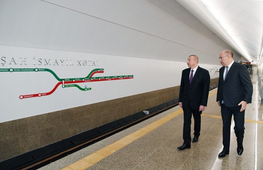 Prezident “Xətai” metrostansiyasının açılışında - FOTOLAR-YENİLƏNİB