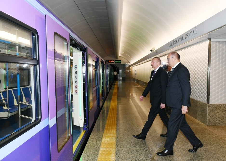 Prezident “Xətai” metrostansiyasının açılışında - FOTOLAR-YENİLƏNİB