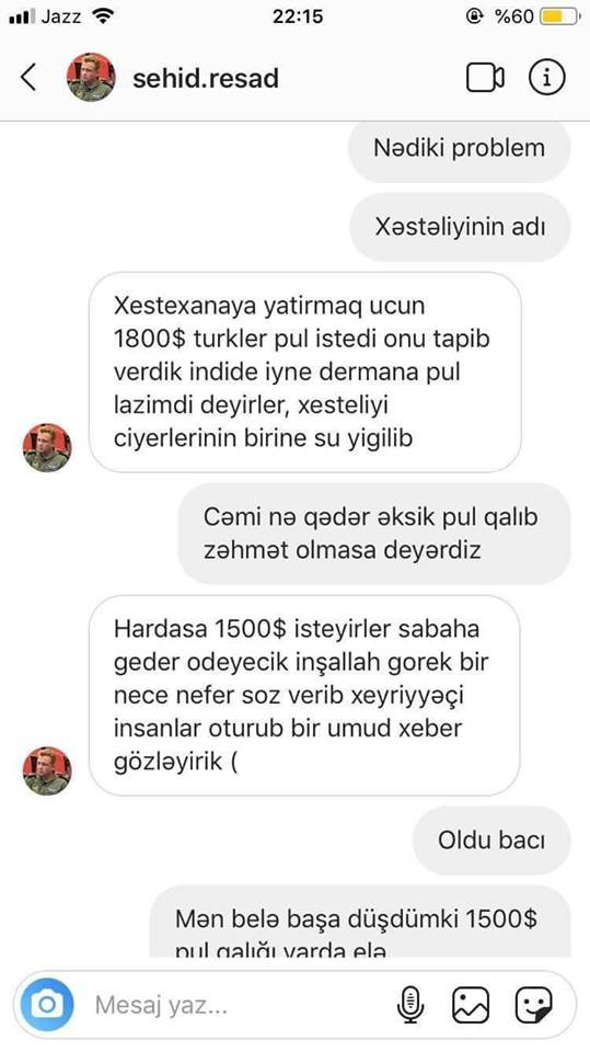 Pilot Rəşad Atakişiyevin ailəsi DTX rəisinə müraciət etdi