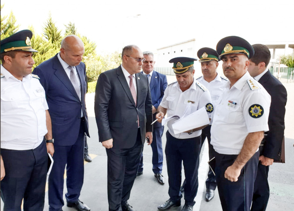 Səfər Mehdiyev Biləsuvar gömrük postunda - FOTO