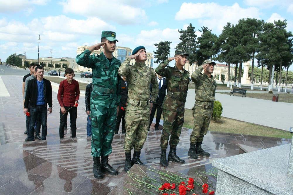 Neftçalada ehtiyata buraxılan gənclərlə görüş keçirildi - FOTO