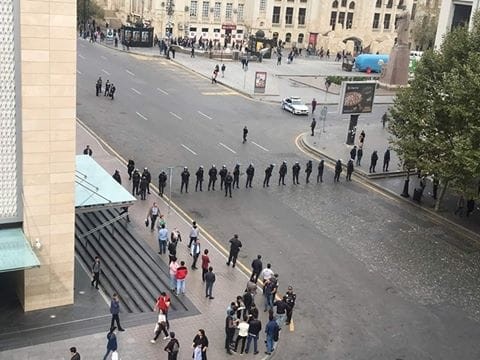 Bakının mərkəzinə çoxlu sayda polis cəlb olunub - FOTOLAR