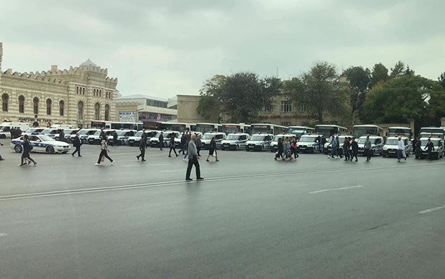 Bakının mərkəzinə çoxlu sayda polis cəlb olunub - FOTOLAR