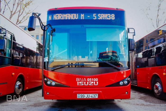 Bakıya gətirilən yeni avtobuslar xəttə buraxıldı - FOTOLAR