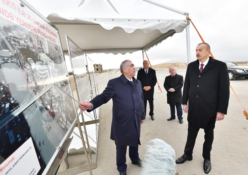 İlham Əliyev Bakı-Quba yolunun tikintisi ilə tanış oldu - FOTOLAR