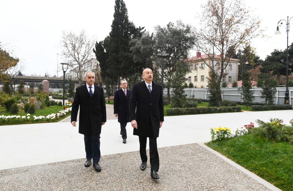 İlham Əliyev parkın açılışında - FOTOLAR