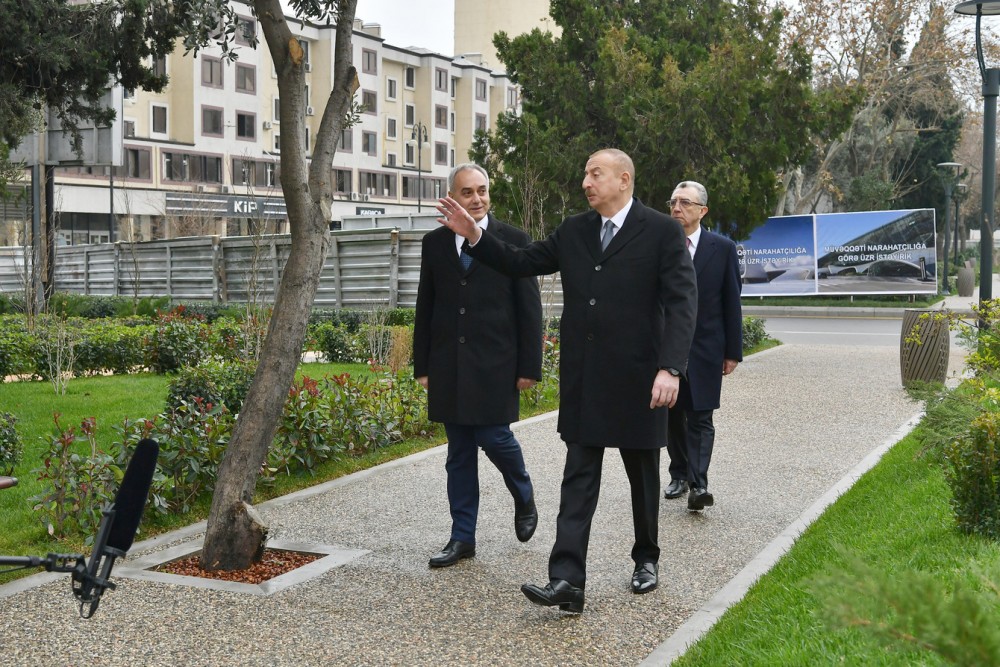 İlham Əliyev parkın açılışında - FOTOLAR