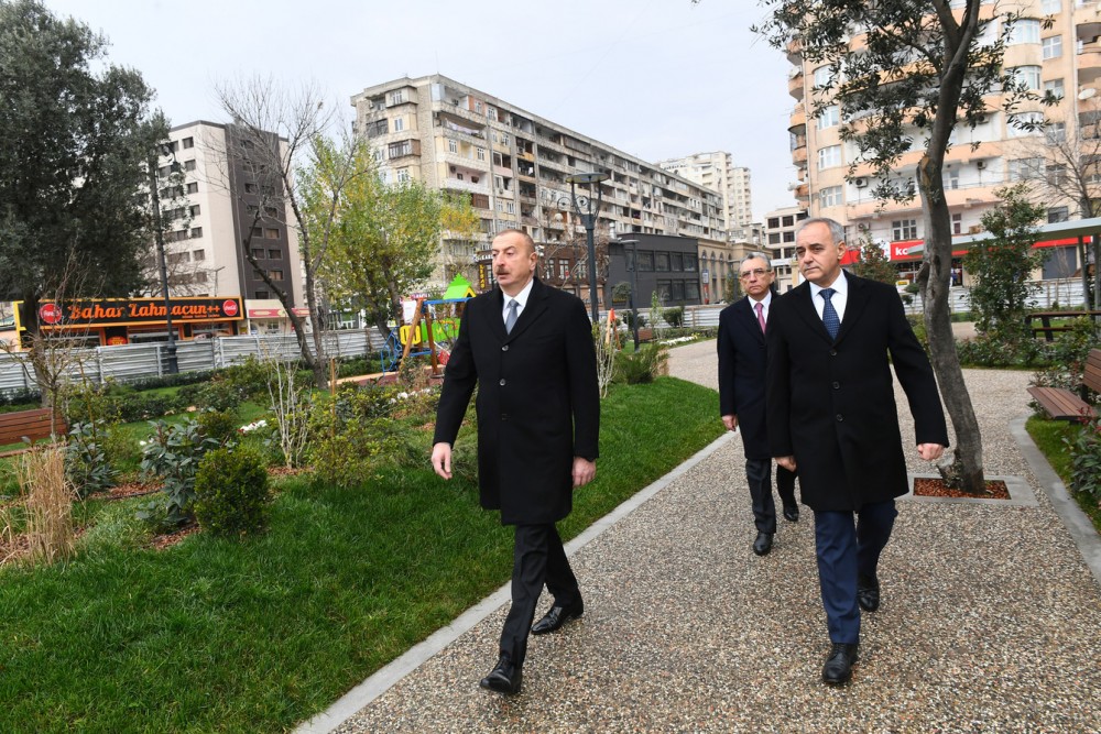 İlham Əliyev parkın açılışında - FOTOLAR