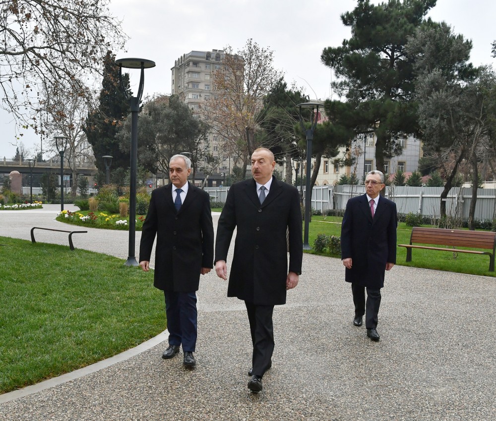 İlham Əliyev parkın açılışında - FOTOLAR