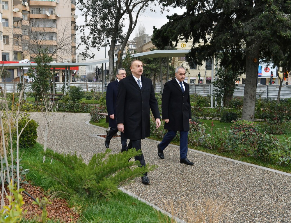 İlham Əliyev parkın açılışında - FOTOLAR