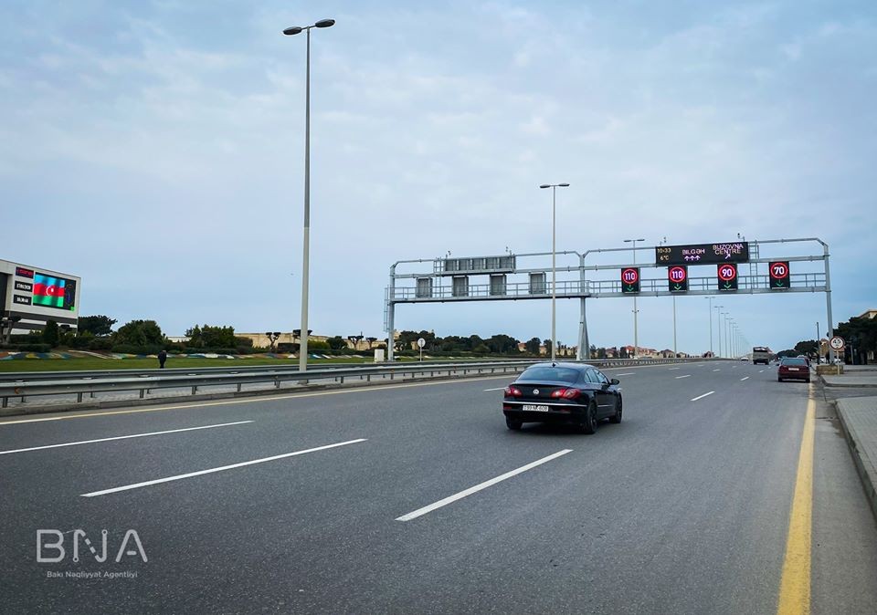 Bakıda bu yolda sürət həddi 110 km/saat oldu - FOTOLAR