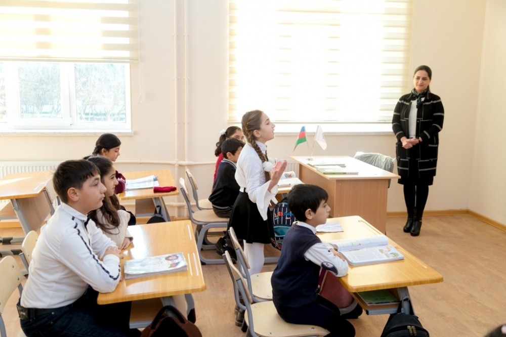 Salyanda Heydər Əliyev Fondunun təşəbbüsü ilə yeni məktəb binası inşa olundu - FOTOLAR