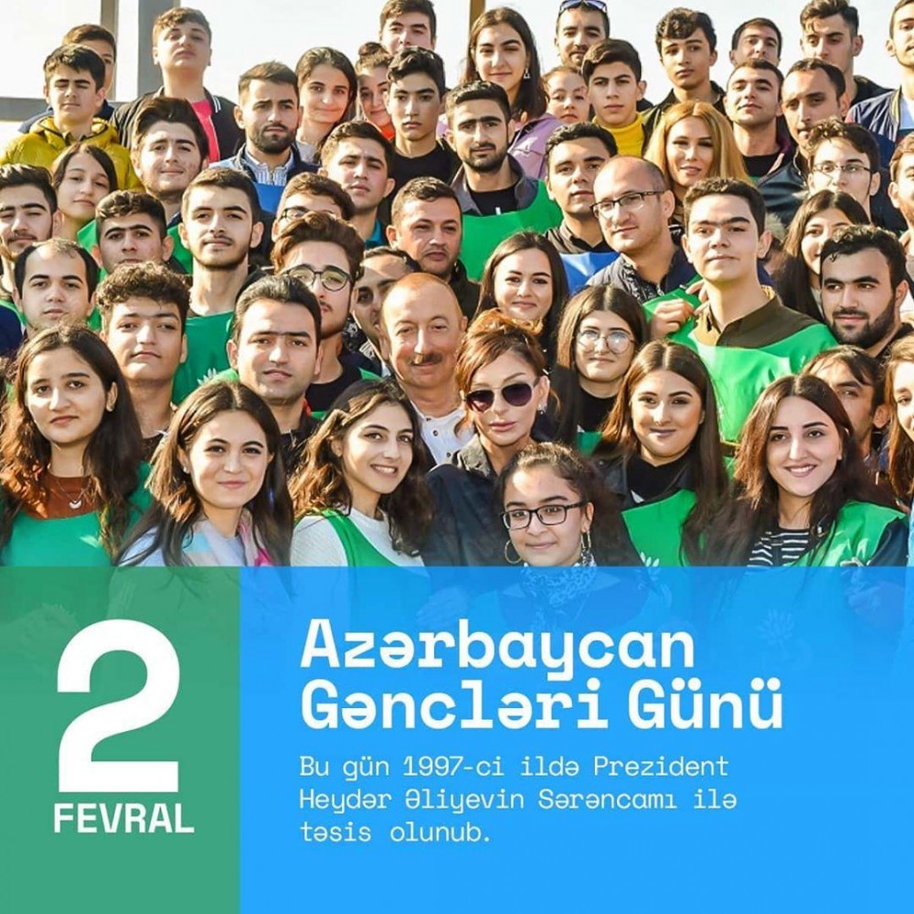 Mehriban Əliyeva Azərbaycan gənclərini təbrik edib 