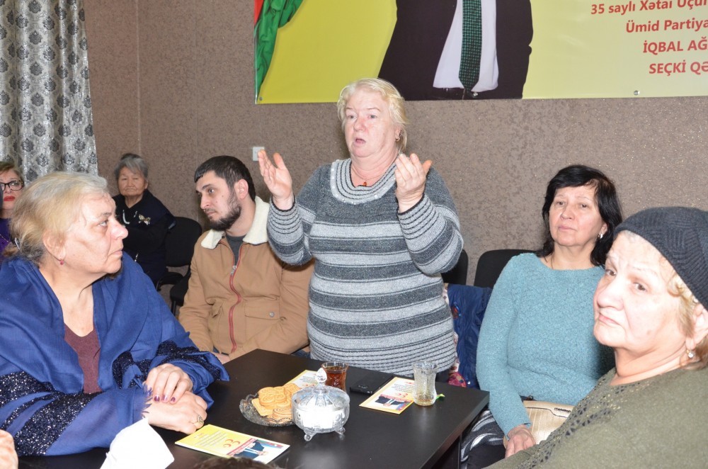 İqbal Ağazadə rusdilli sakinlərlə görüş keçirdi - FOTOLAR