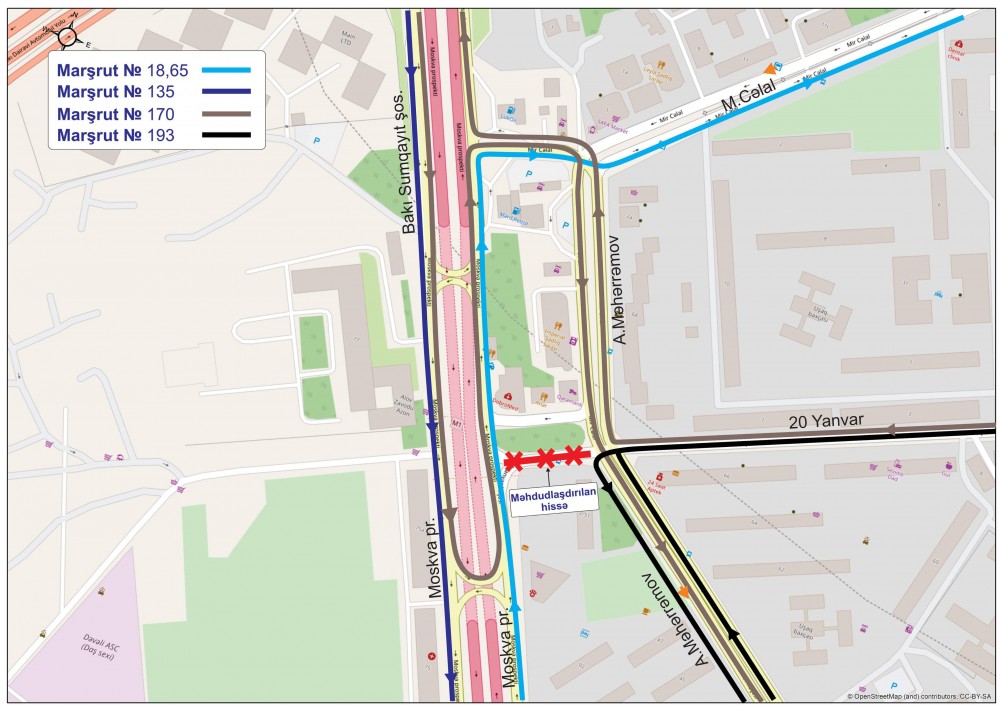 Bakıda bu marşrutların hərəkət sxemi dəyişdi - CƏDVƏL