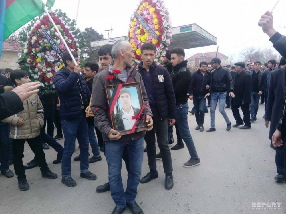 Şəhidimiz ilə vida mərasimi keçirilir - FOTOLAR