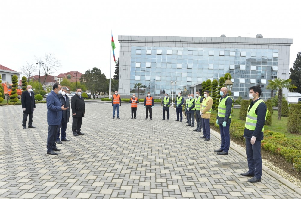 Taleh Qaraşov Lənkəranda karantin rejiminin vəziyyəti ilə tanış oldu - FOTOLAR