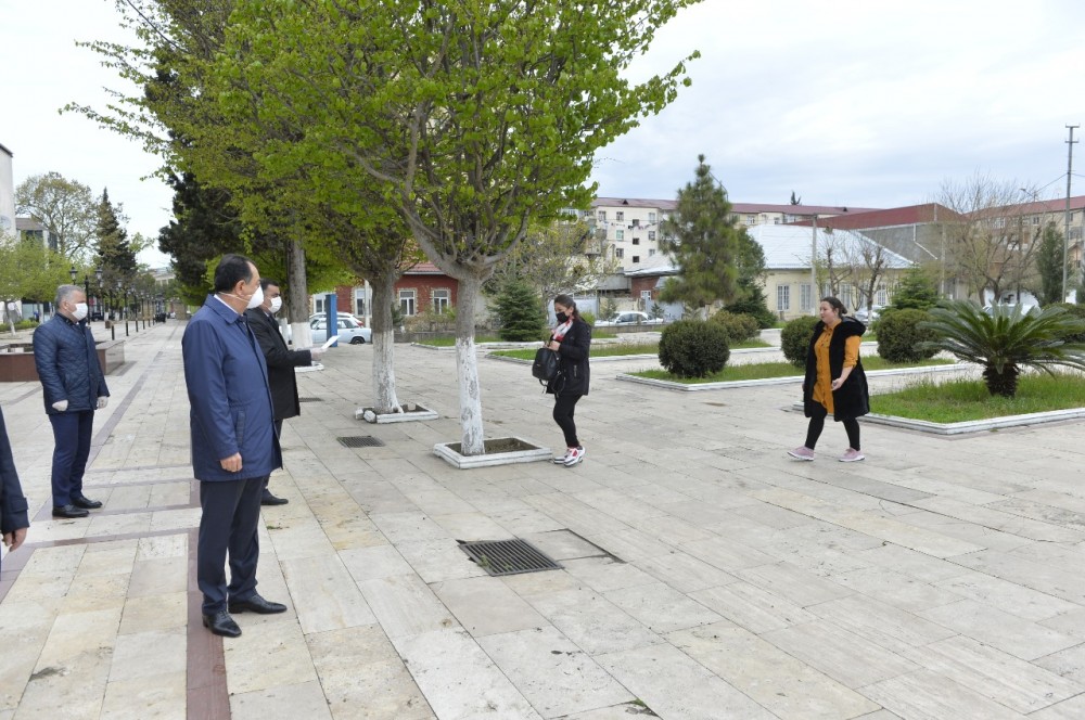 Taleh Qaraşov Lənkəranda karantin rejiminin vəziyyəti ilə tanış oldu - FOTOLAR