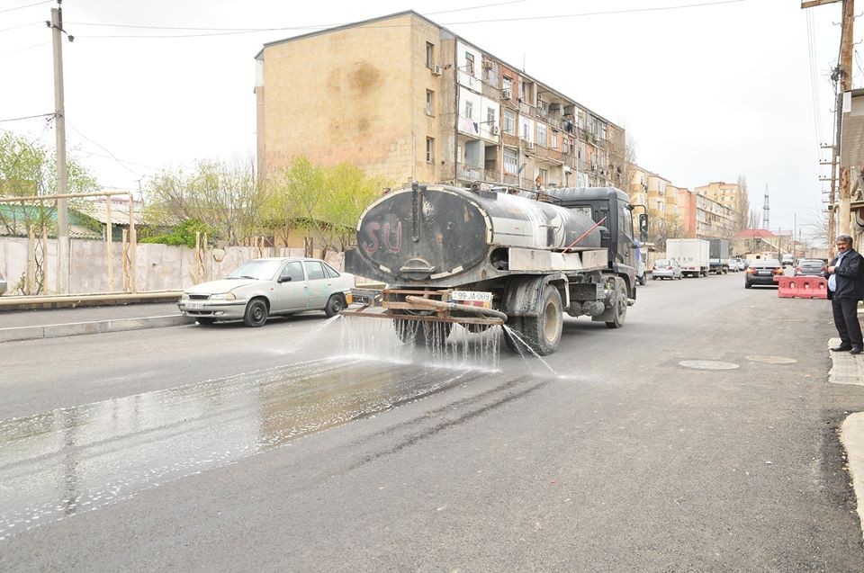 Abşeronda maarifləndirmə və dezinfeksiya işləri gücləndirilib - FOTOLAR